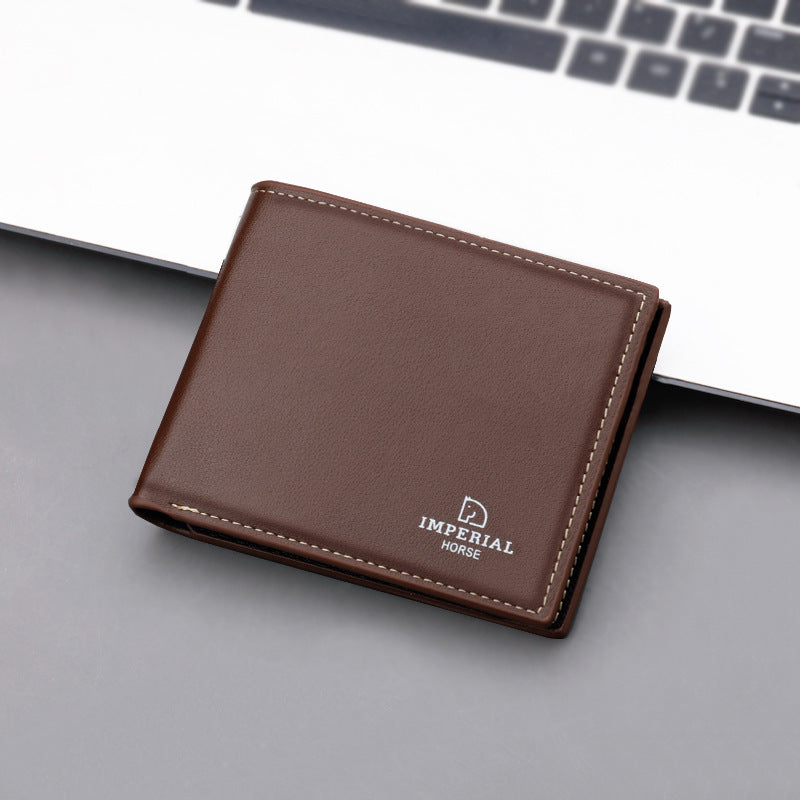 Men's Wallet Short Wallet With Zipper Wallet Simple Niche Soft Leather Wallet