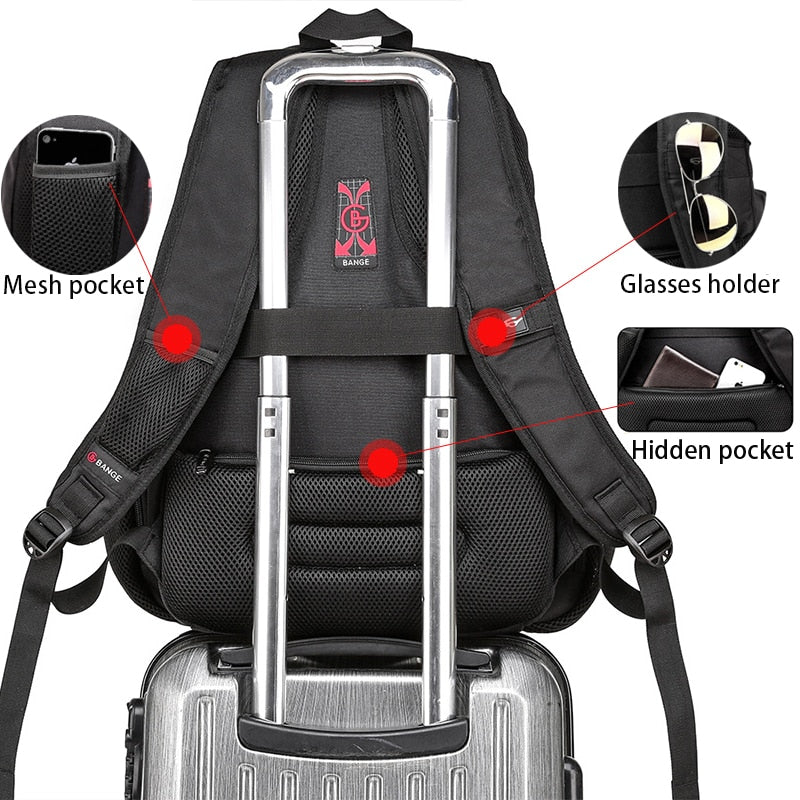 45L Travel backpack 15.6 Laptop Backpack USB Anti theft Backpack