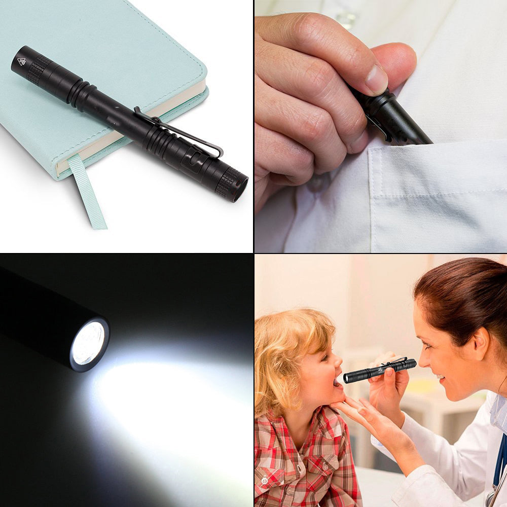Mini LED flashlight Pen light Portable Torch 1 Switch Mode led flashlight For the dentist and for Camping Hiking Out