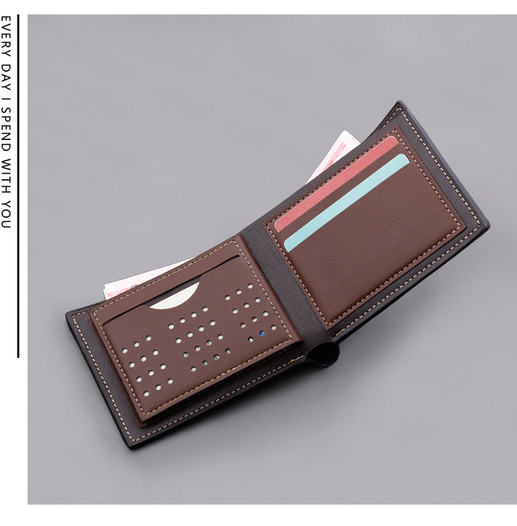 Men's Wallet Short Wallet With Zipper Wallet Simple Niche Soft Leather Wallet