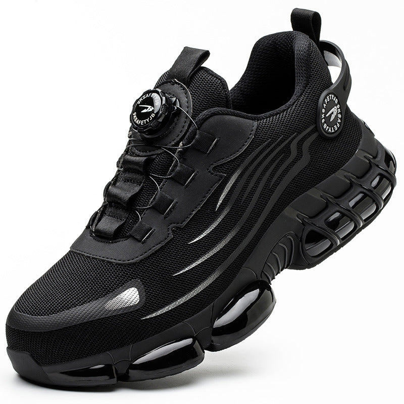 Button on/off no tie wear-resistant shoes anti piercing breathable and safe shoes
