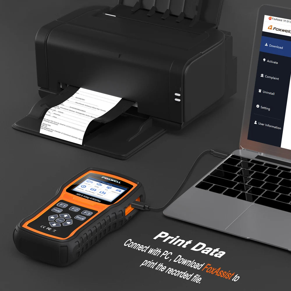 FOXWELL NT630 Plus OBD2 Scanner ABS SRS Code Reader Automotive OBD II Airbag Diagnostic ABS Brake Bleeding Diagnostic Scan Tool