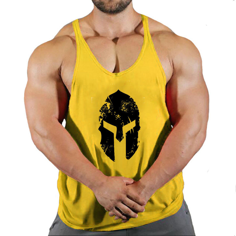 Fitness Men's Loose Sports Waistcoat Sleeveless I-shaped Hurdle Training Clothes Thin Strap Vest