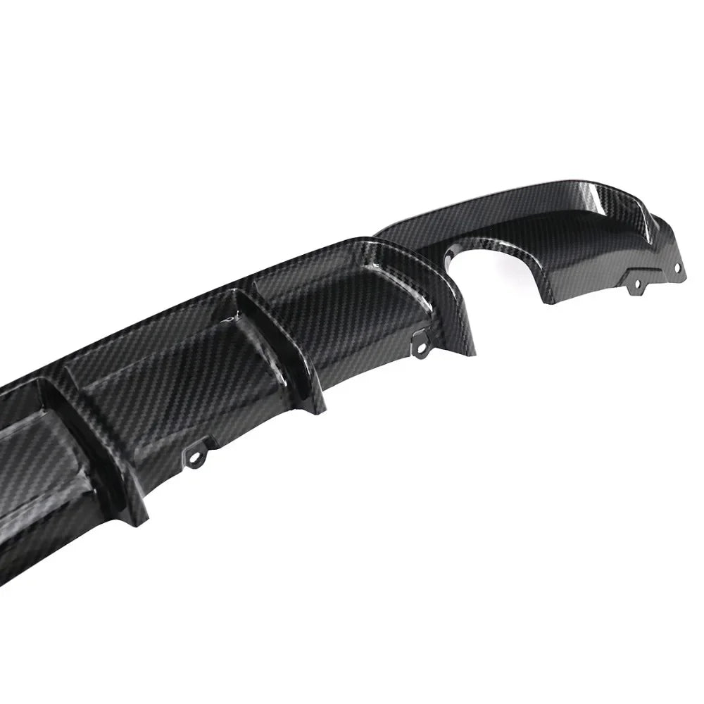 MagicKit Carbon Fiber Style Rear Bumper Diffuser w/ Dual Exhaust for BMW F30 F31 M Sport