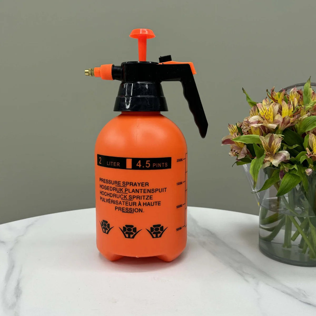 2L Garden Hand Pump Sprayer Portable Garden Sprayer Disinfection Spray Bottle Plants Sprinkler Car Wash Spray Watering Can