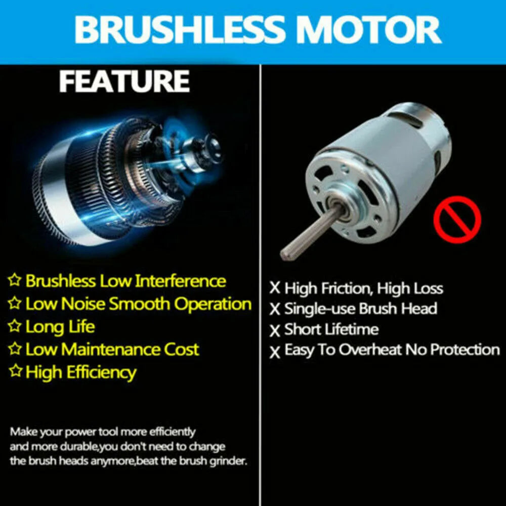125MM Brushless Electric Angle Grinder Variable Speed M14 Cutting Power Tool for Makita 18v Battery