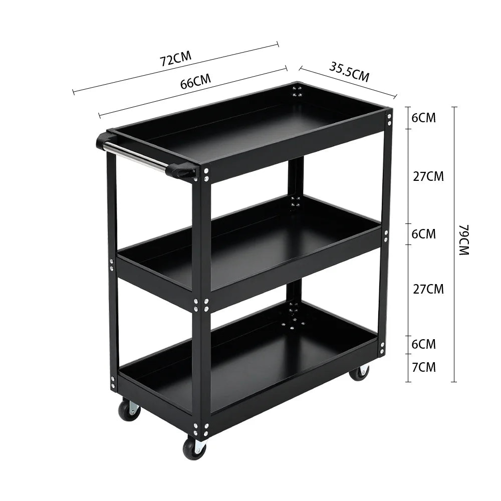 Livingandhome 3 Tier Rolling Tool Cart Storage Organizer