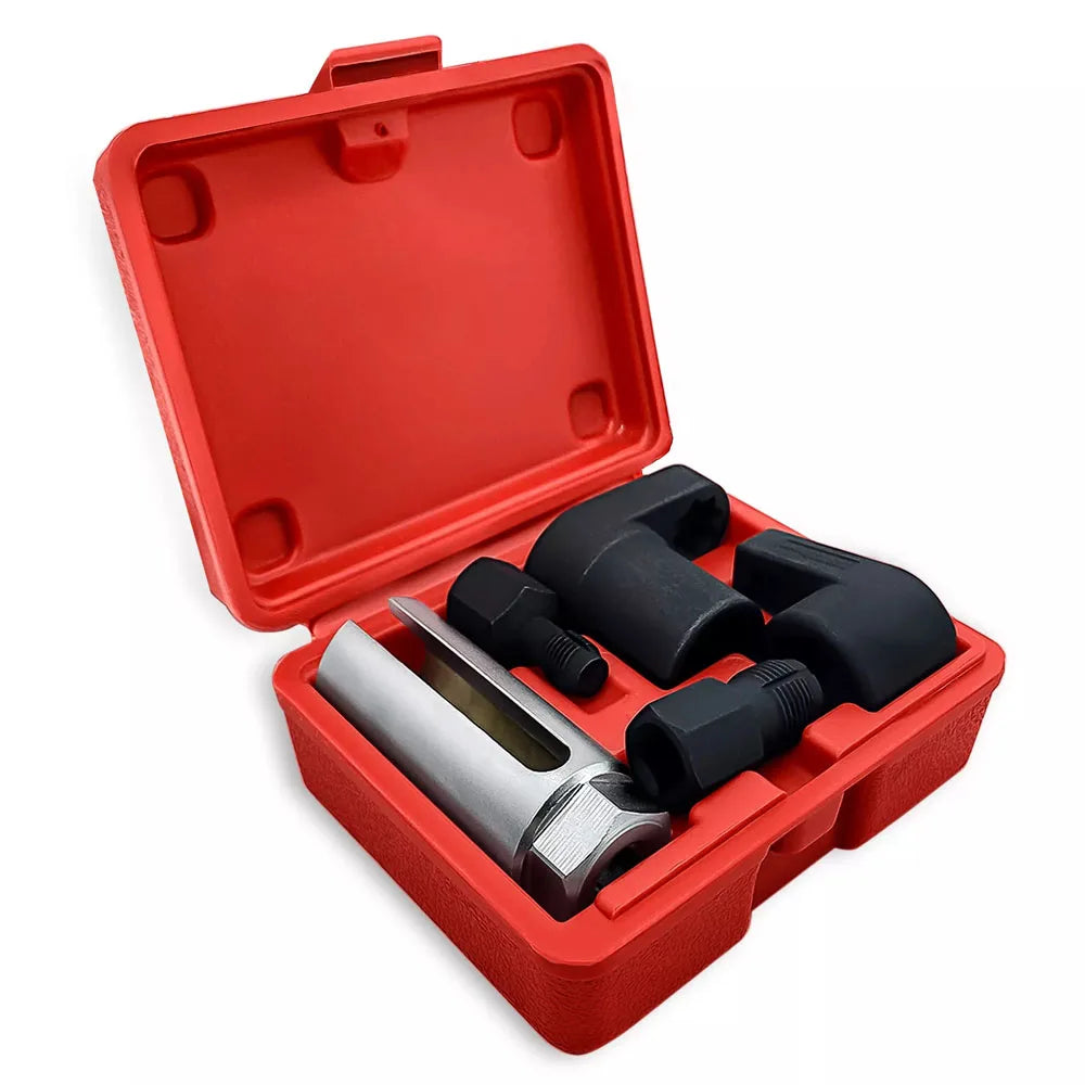 5pcs 22mm Oxygen Sensor Wrench Kit for Automotive O2 Socket Removal Install Offset Vacuum Sensor Socket Thread Chaser Tool