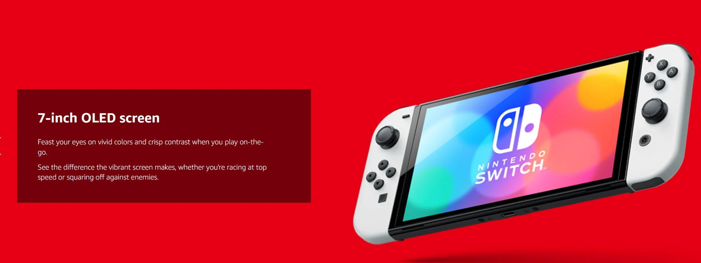 Nintendo Switch (OLED model) with White Joy-Con