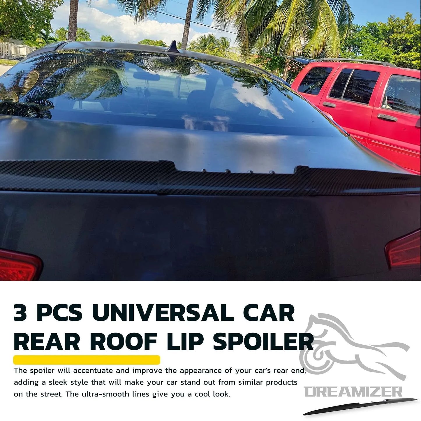 Universal Car Spoiler Roof Rear Tail Wing Trunk DIY Refit Decoration Auto Racing
