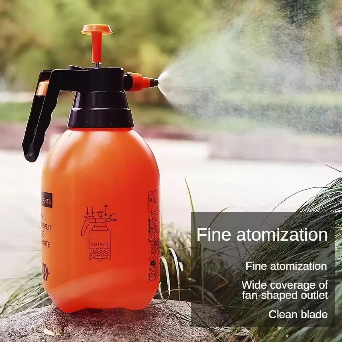 2L Garden Hand Pump Sprayer Portable Garden Sprayer Disinfection Spray Bottle Plants Sprinkler Car Wash Spray Watering Can
