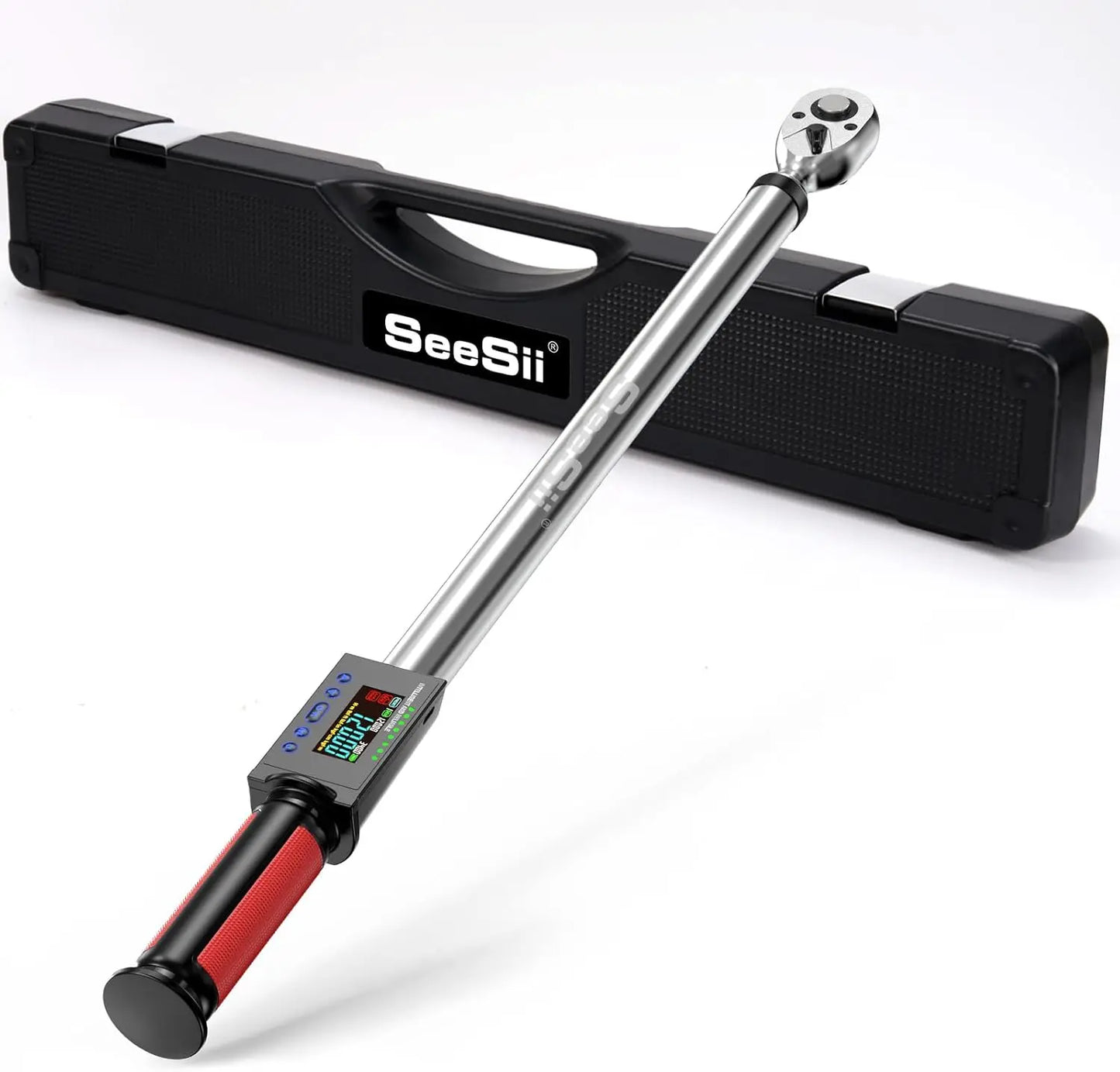 Digital Torque Wrench 1/2” Drive Electronic Torque Wrench Kit 17-340N.m Torque Accurate Electronic Wrench