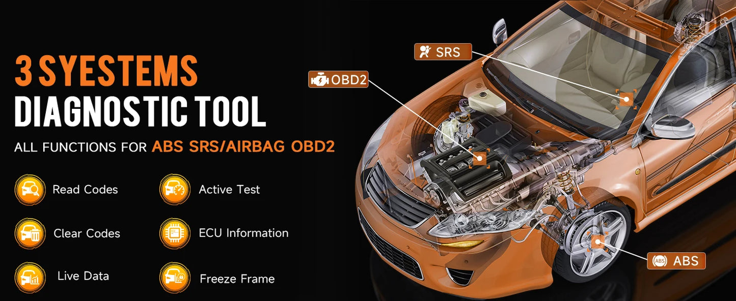 FOXWELL NT630 Plus OBD2 Scanner ABS SRS Code Reader Automotive OBD II Airbag Diagnostic ABS Brake Bleeding Diagnostic Scan Tool