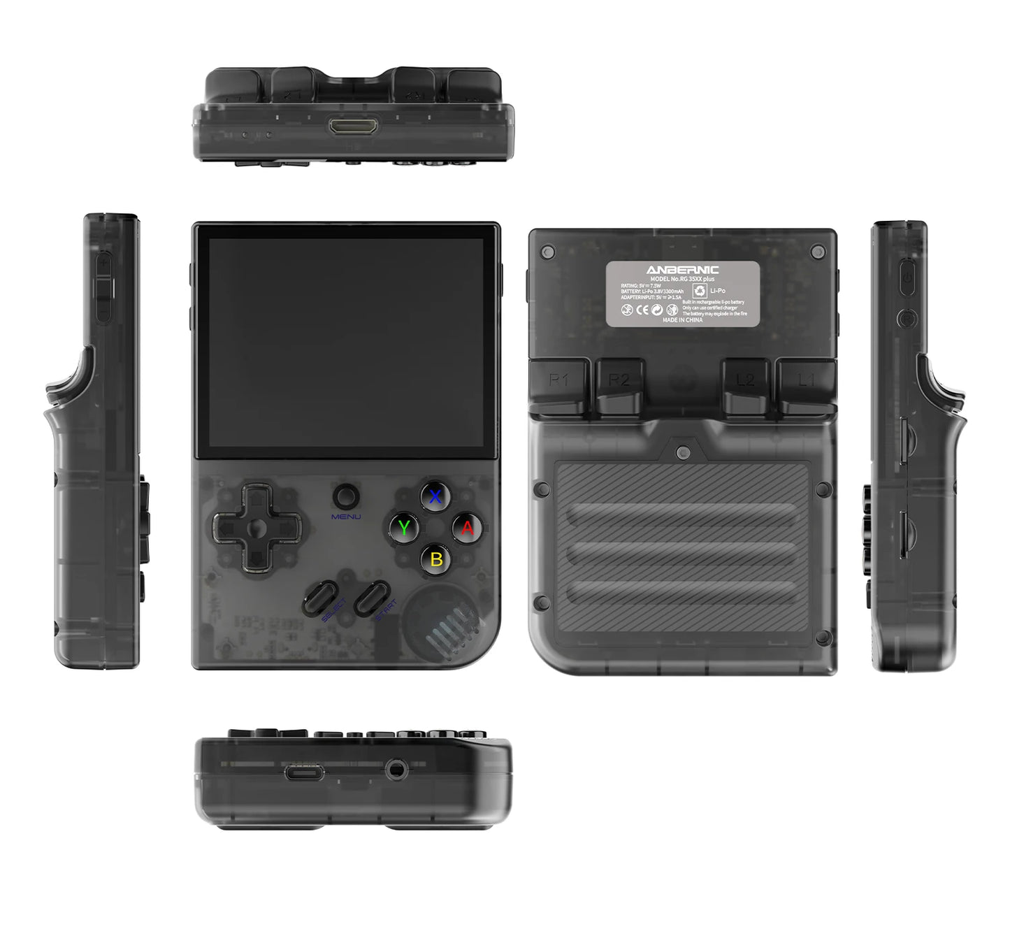 ANBERNIC RG35XX Plus Handheld Game Console 3.5" IPS Screen With 3300mAh Linux System Retro Games Console Built-in 64G 5000 Games