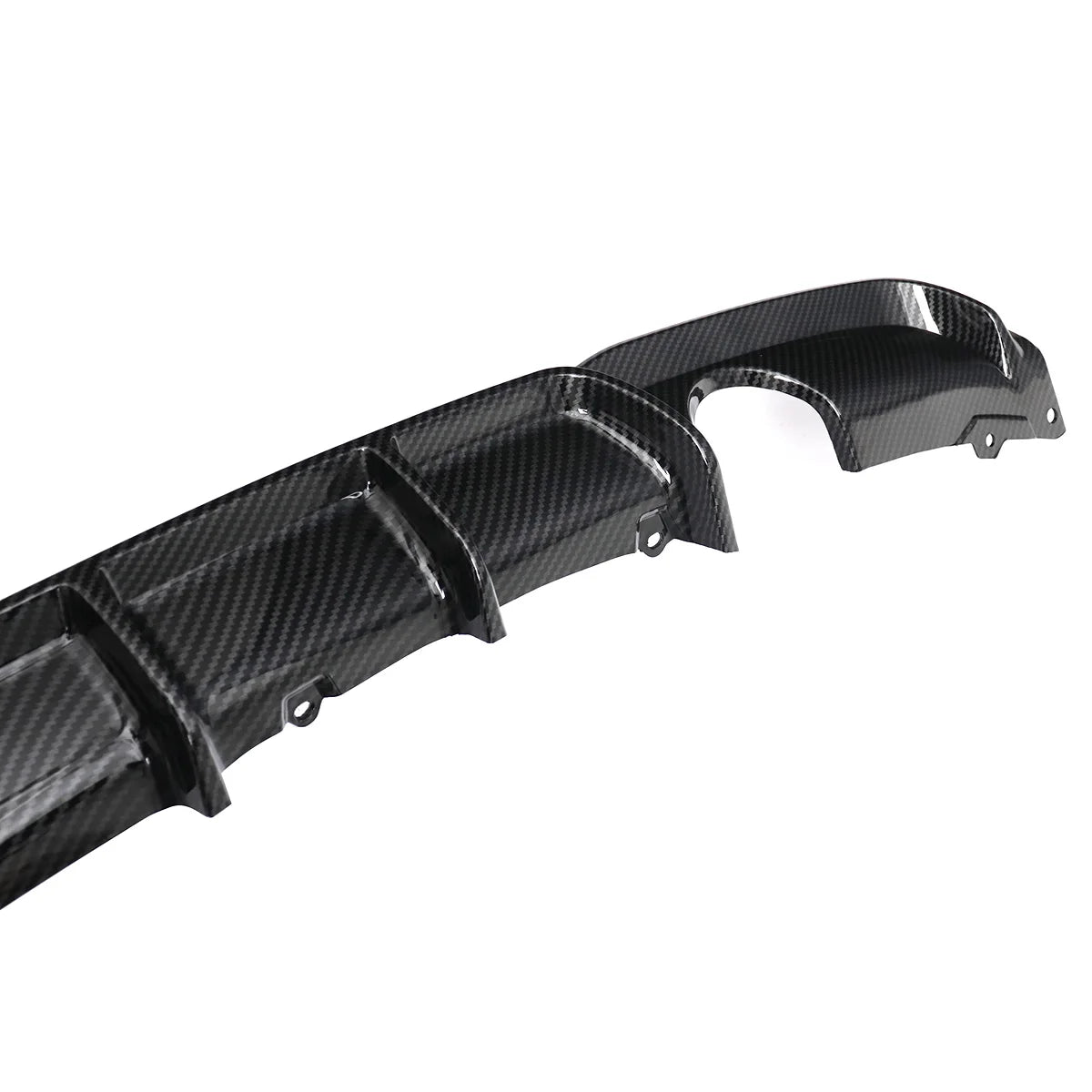 MagicKit Carbon Fiber Style Rear Bumper Diffuser w/ Dual Exhaust for BMW F30 F31 M Sport
