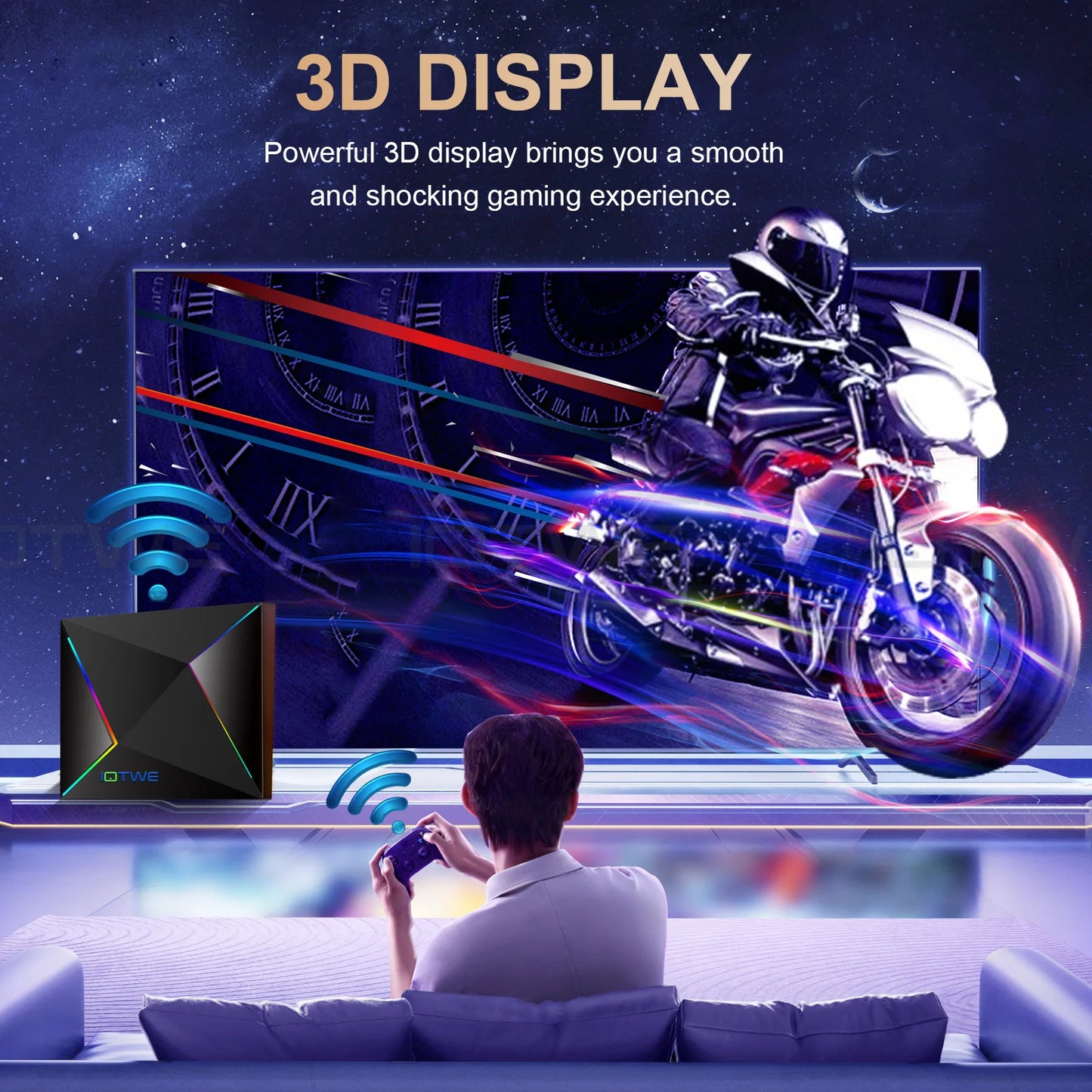 New Smart TV BOX Android 14.0 WIFI6 64GB 4GB HDMI Media Player Octa Core Buletooth 5.0