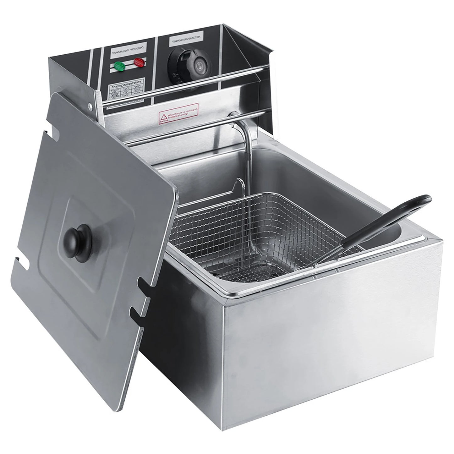 6L Stainless Steel Electric Fryer with Basket for Commercial & Home Use Electric Fryer Fryer Stainless Steel Fryer