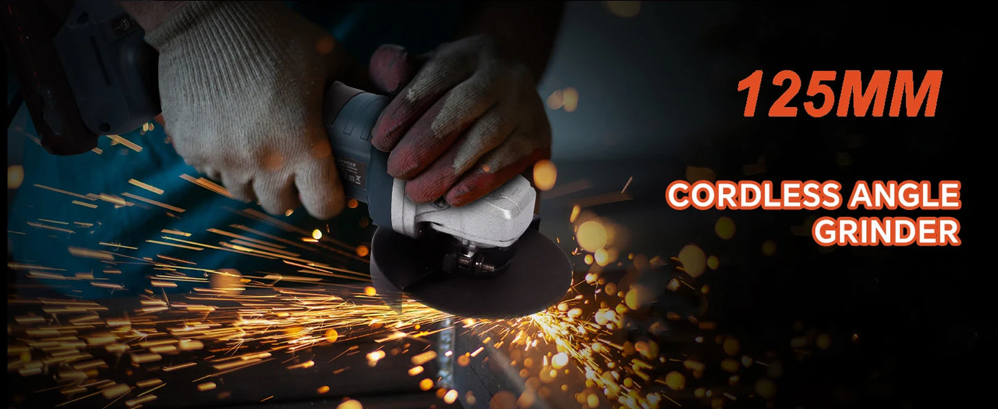 125MM Brushless Electric Angle Grinder Variable Speed M14 Cutting Power Tool for Makita 18v Battery