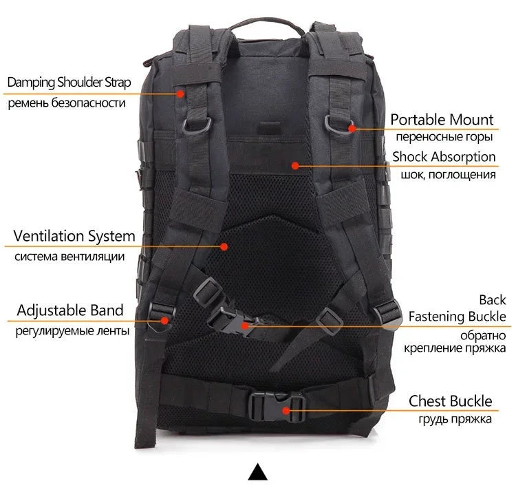 50L Man Tactical Backpacks Outdoor Traveling Bags Outdoor Trekking Hunting Bag