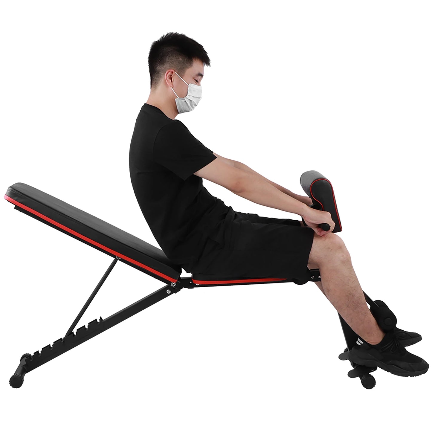 7 LVL Adjustable Weight Abdominal Bench Sit‑up Fitness Dumbbell Bench Waist Bench Foldable Fitness Bench