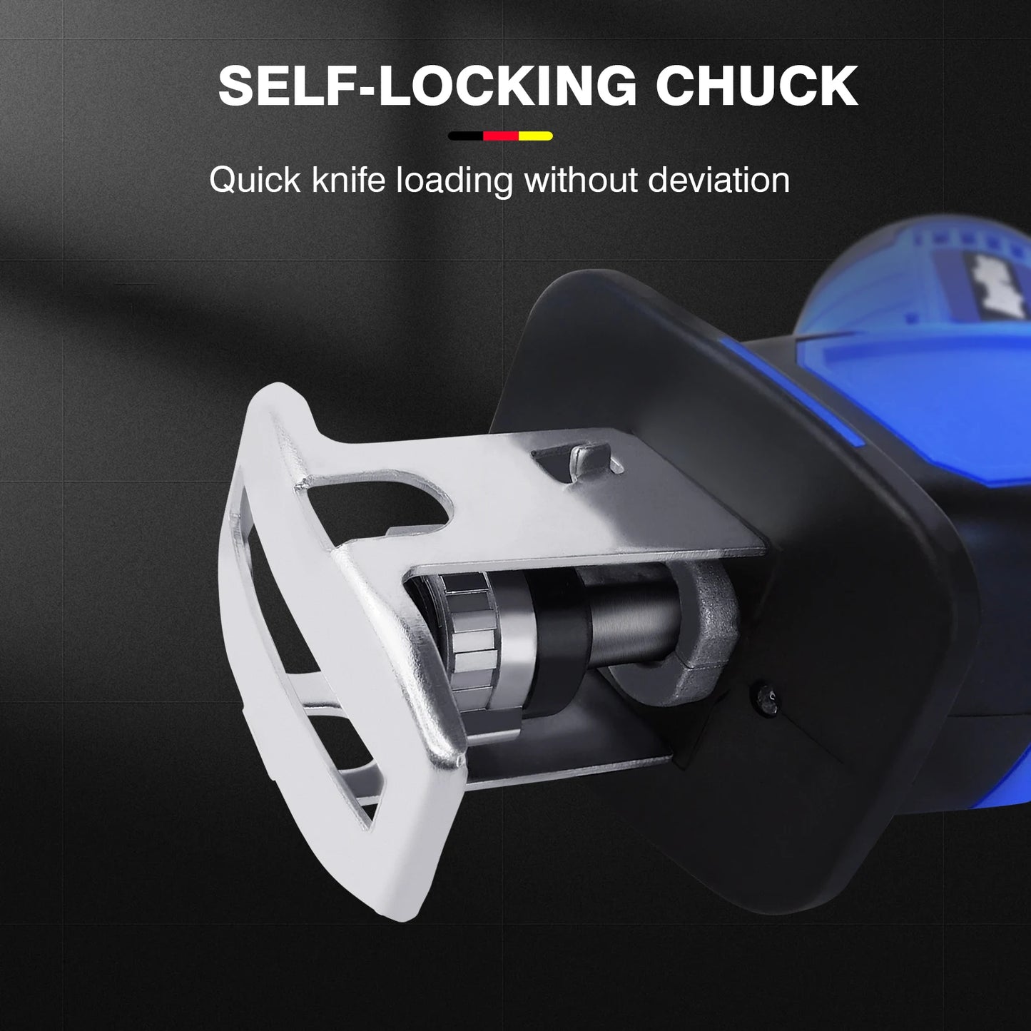 DayPlus Brushless Reciprocating Saw 21V Electric Cordless Reciprocating Saw for Cutting Wood and metal With Battery & 4 Saw Blades