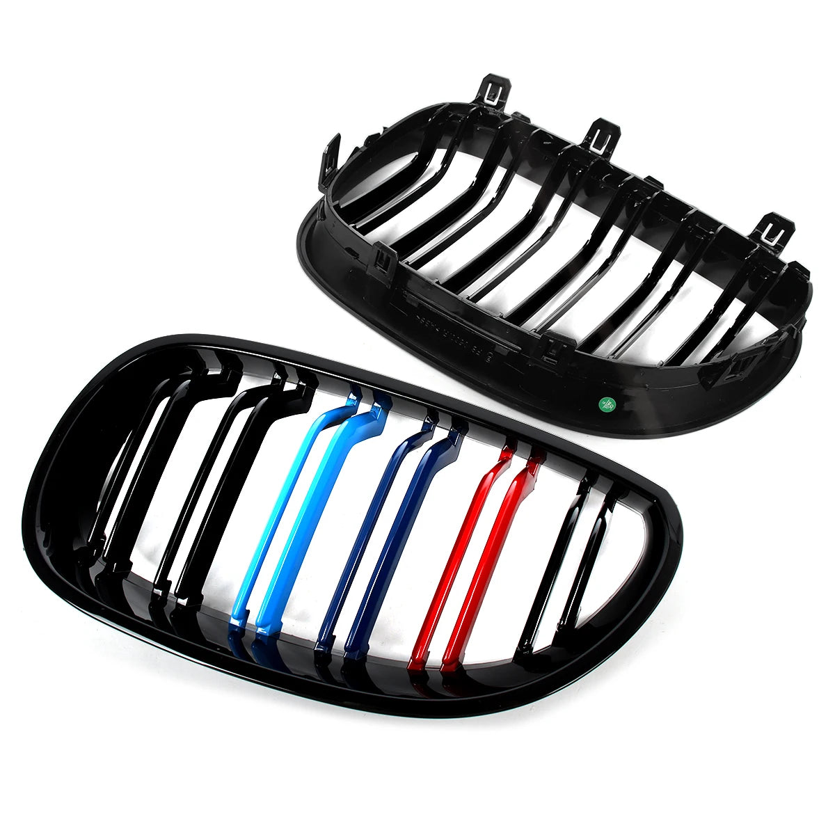 MAGICKIT Gloss Black M Color Front Kidney Grille Grill For 2003-10 BMW E60 E61 525i 535i