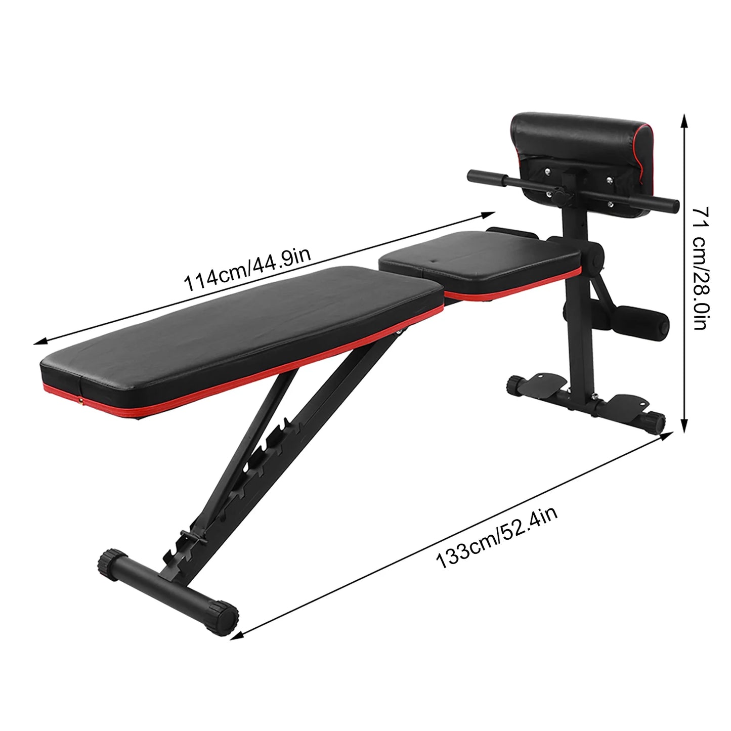 7 LVL Adjustable Weight Abdominal Bench Sit‑up Fitness Dumbbell Bench Waist Bench Foldable Fitness Bench