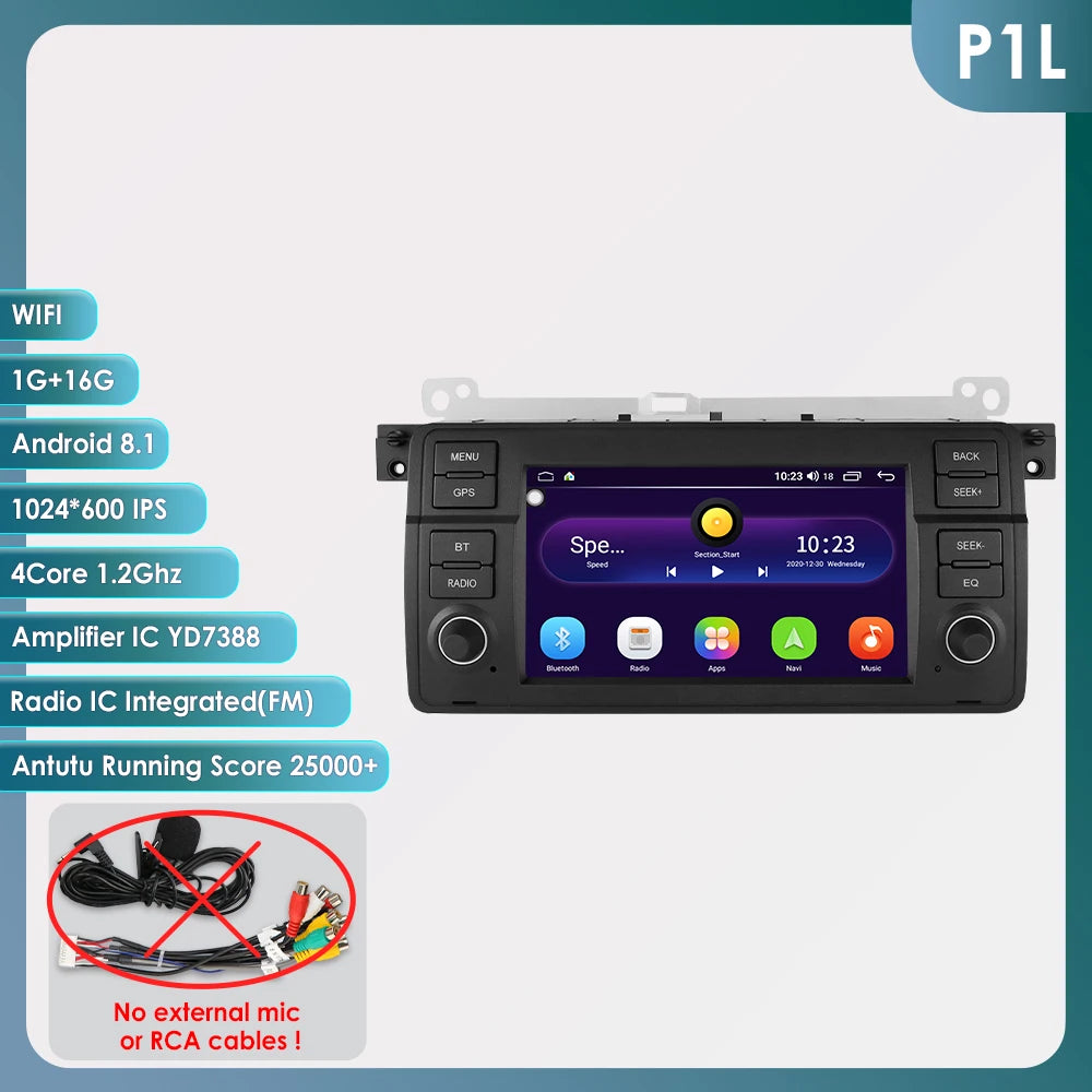 7''DSP System 2 Din Android 13 Auto Radio Car Multimedia Player For BMW E46 CarPlay 4G GPS 2din Autoradio