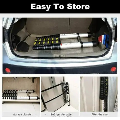 8.5FT/2.6M Multi-Purpose Folding Telescopic Ladder for Decorating Painting Indoor Outdoor,Extendable Portable Loft Ladder 150kg