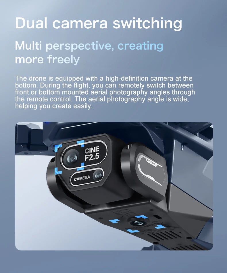 GT8 Drone GPS 8K Professional HD 360° Dual Cameras 5G WIFI Brushless Motors Obstacle Avoidance Foldable Quadcopter
