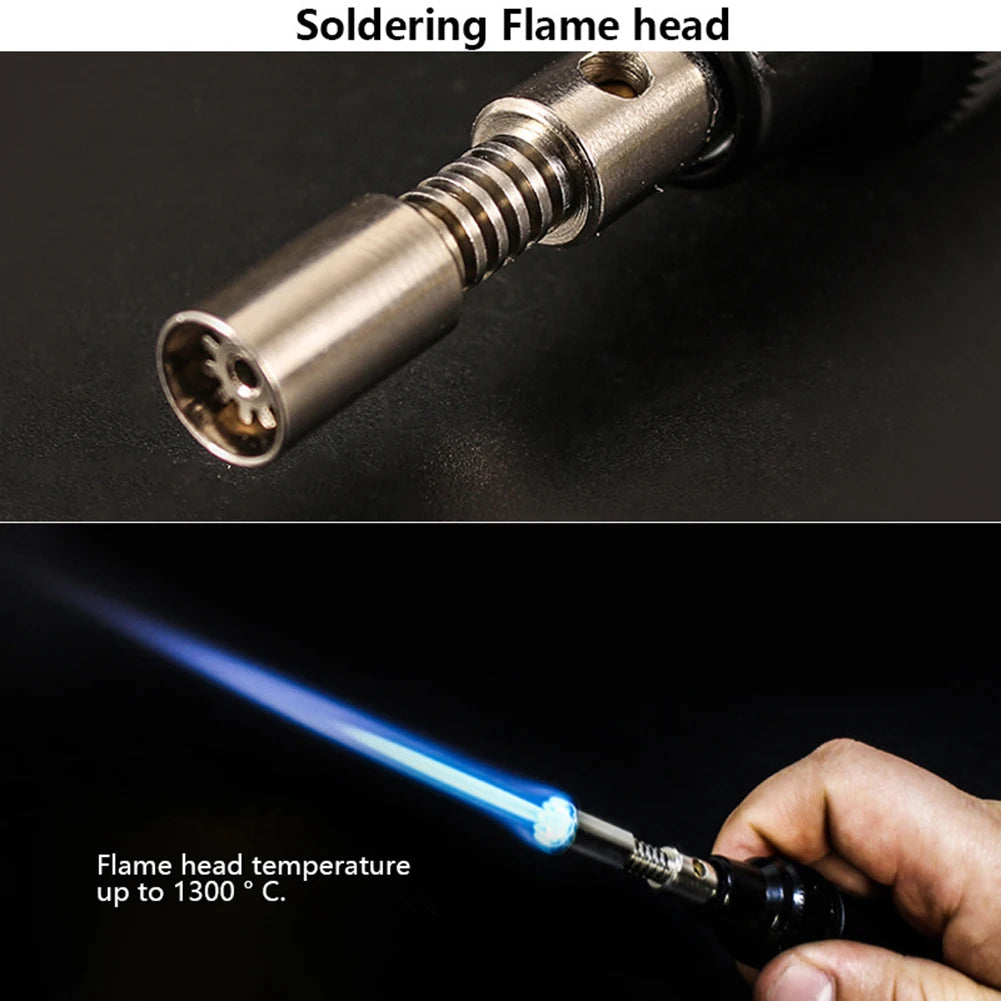 14 In1 Portable Soldering Iron Kit 1300Celsius Butane Welding Pen Burner Blow Torch Gas Welding Soldering Iron Butane Tip Tool