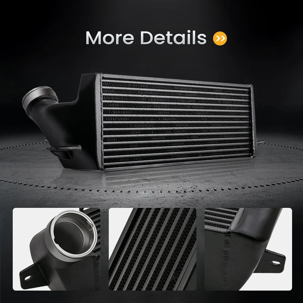 Front Upgraded Tube and Fin Intercooler For BMW E82 E88 E89 E90 E91 E92 E93 Z4 N54 N55 520 x 200 x 145 mm