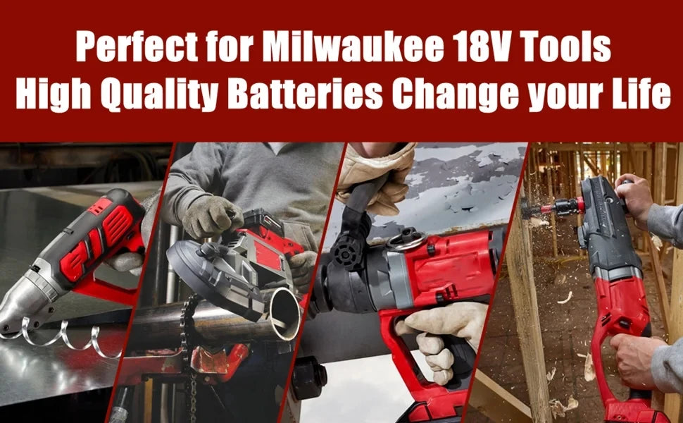 18V 6.5/5.5Ah For Milwaukee M18 Battery Rechargeable Milwaukee Lithium Battery 48-11-1860 48-11-1850 48-11-1840 48-11-1820