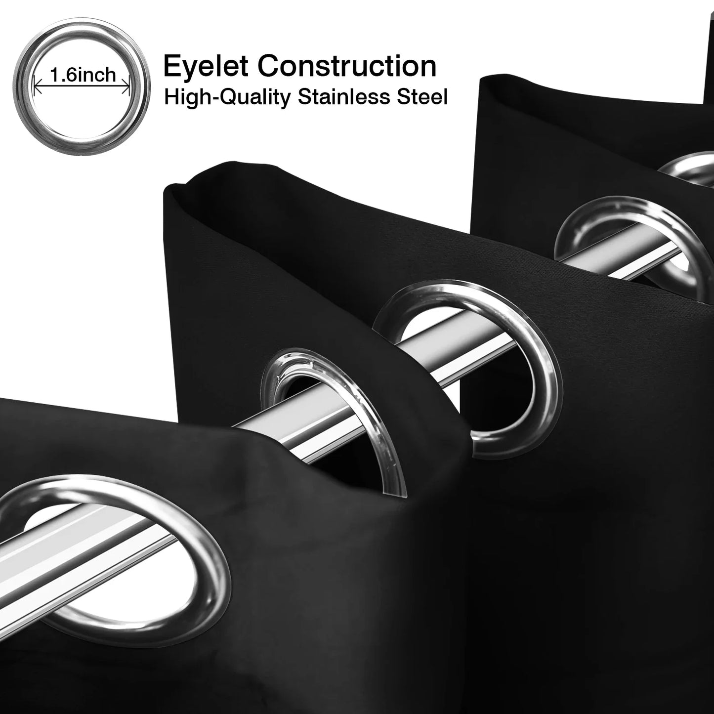 1PC 90% Blackout Curtain for Bedroom Living Room Window Screen Thermal Insulated Light Reducing Shade Drapes