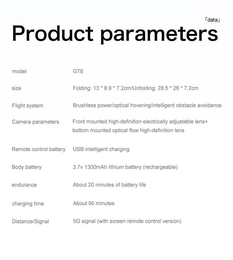 GT8 Drone GPS 8K Professional HD 360° Dual Cameras 5G WIFI Brushless Motors Obstacle Avoidance Foldable Quadcopter