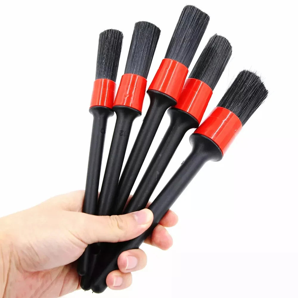 Car Detailing Brush Kit Auto Interior Wheel Gap Drill Cleaning Tool Set