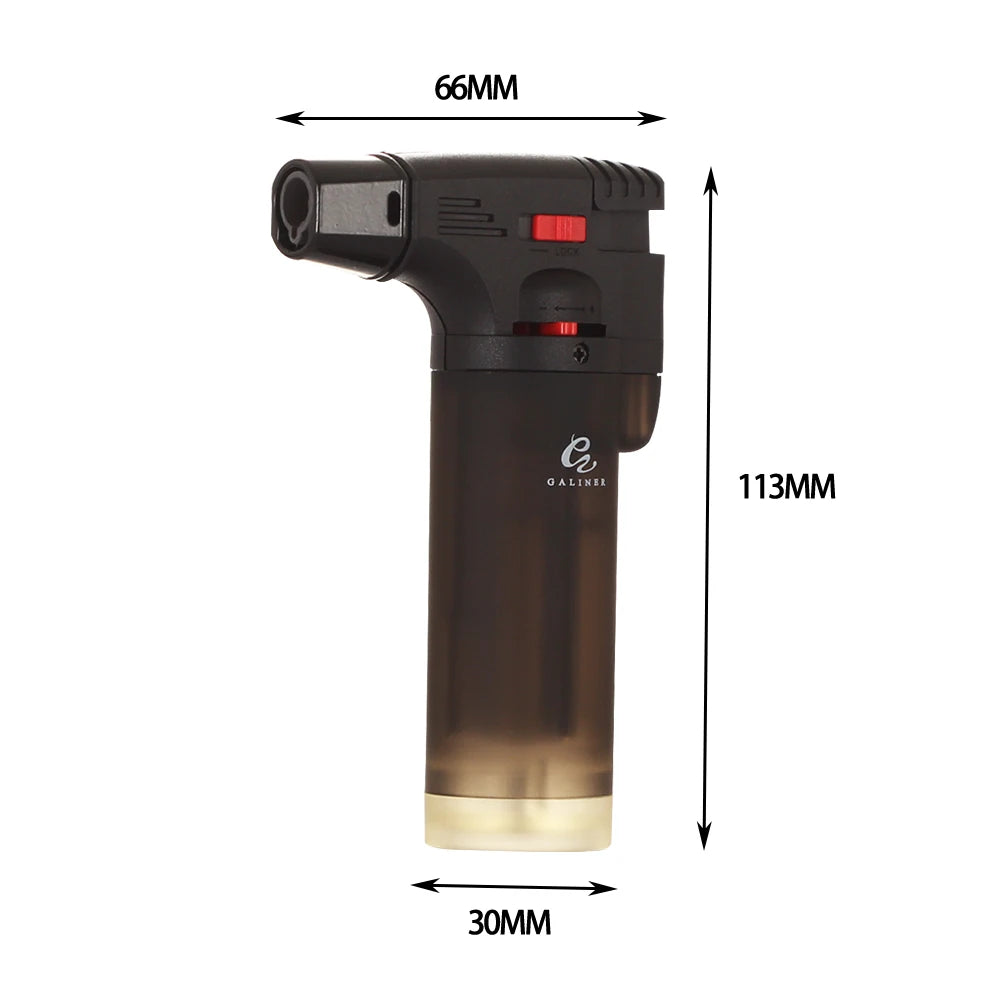 GALINER Plastic 1 Torch Cigar Lighter Butane Gas Blue Flame Jet Lighters