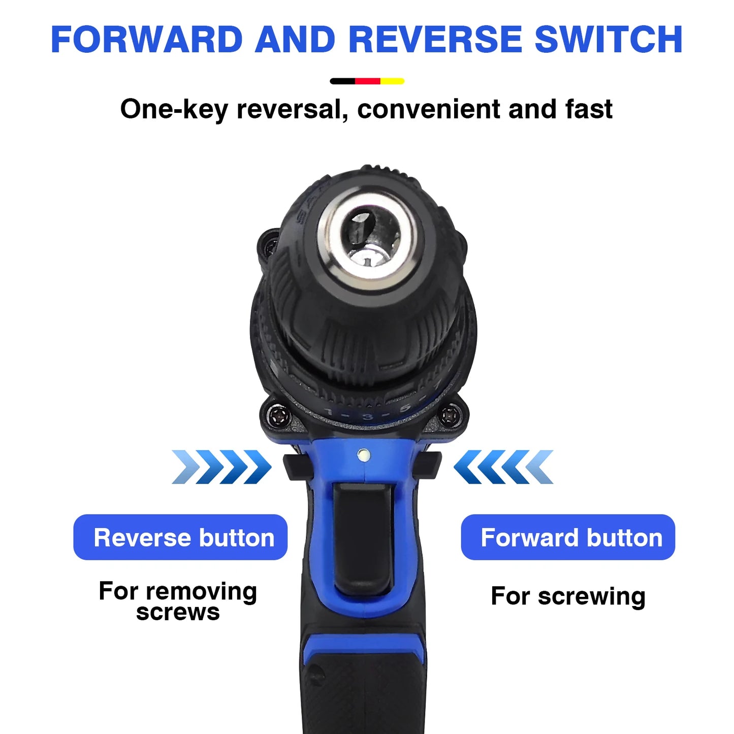 21V Cordless Power Drill,Handheld Screwdriver Drill Set with 25+1 Torque Setting,1.5AH Li-ion Battery&Fast Charger,2-Gear Drill