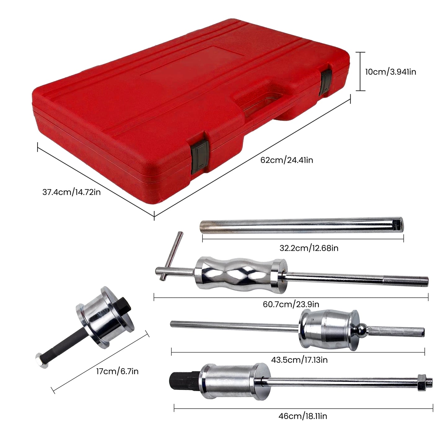 Diesel Injector Remover Puller Tool Universal MASTER Kit for VW BMW FORD MERC QZ Auto Truck Diesel Extractor Slide Hammer Tool K