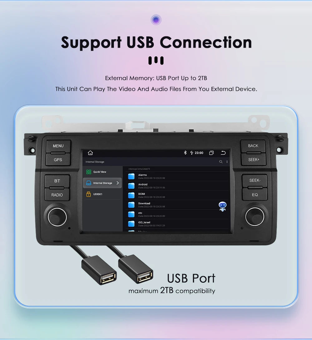 7''DSP System 2 Din Android 13 Auto Radio Car Multimedia Player For BMW E46 CarPlay 4G GPS 2din Autoradio