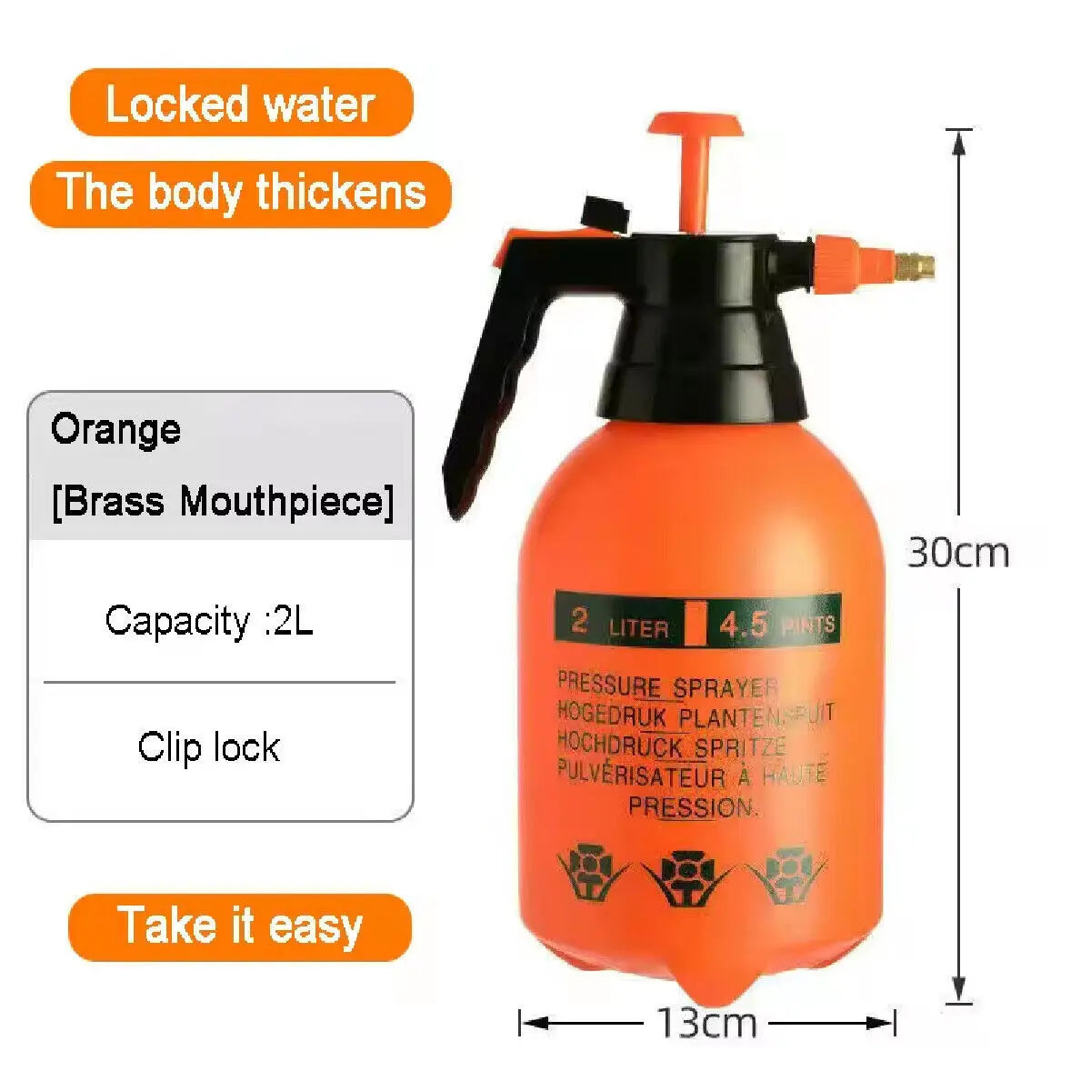 2L Garden Hand Pump Sprayer Portable Garden Sprayer Disinfection Spray Bottle Plants Sprinkler Car Wash Spray Watering Can
