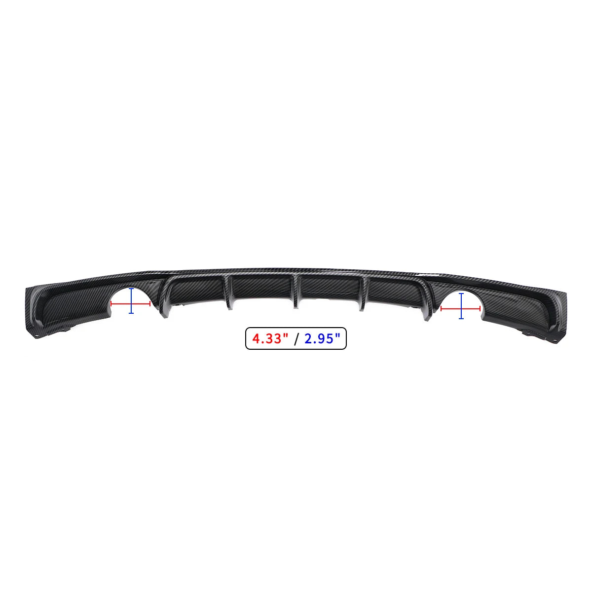 MagicKit Carbon Fiber Style Rear Bumper Diffuser w/ Dual Exhaust for BMW F30 F31 M Sport