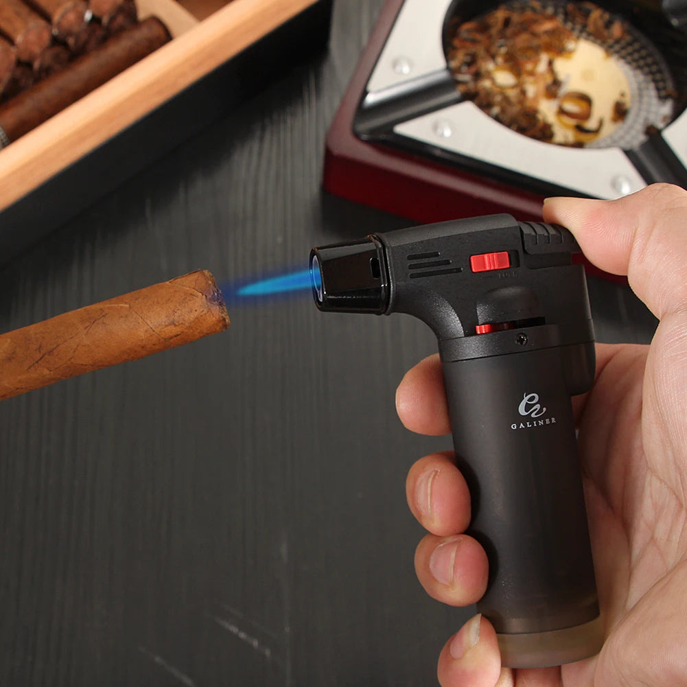 GALINER Plastic 1 Torch Cigar Lighter Butane Gas Blue Flame Jet Lighters