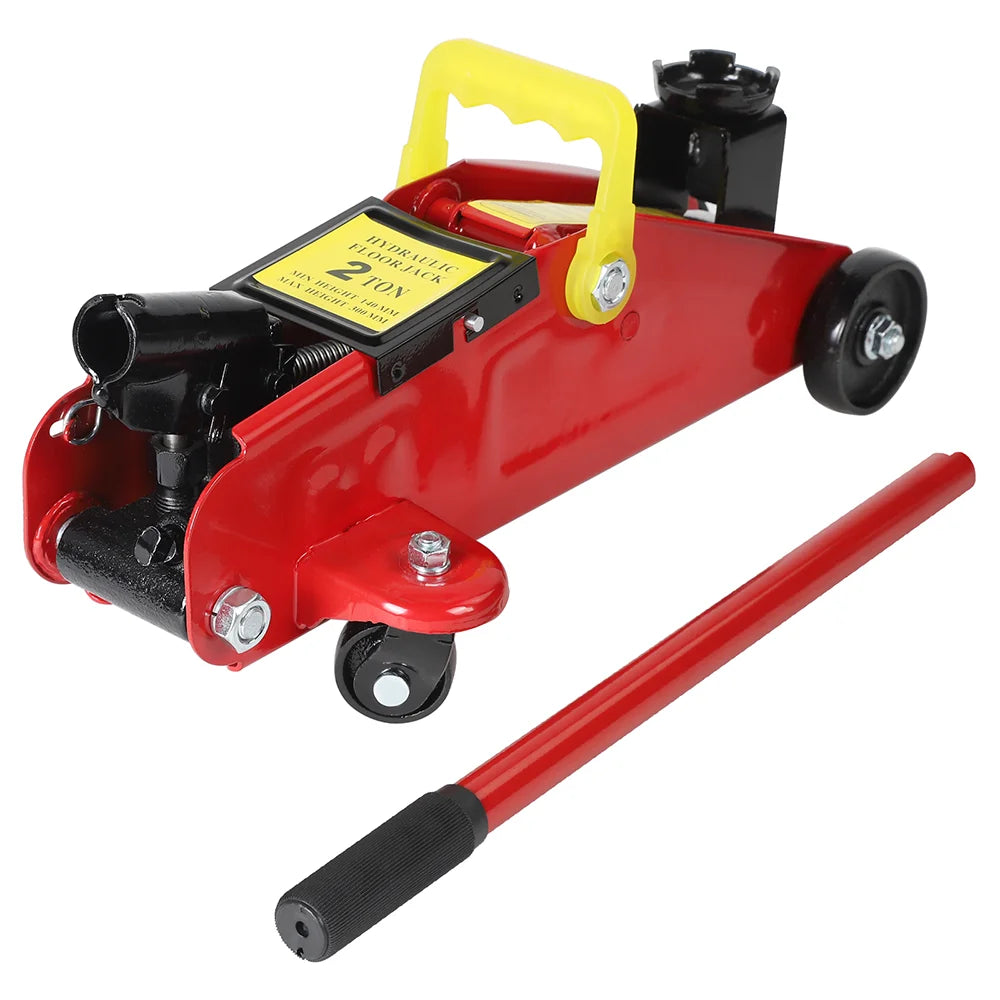 2 Ton Hydraulic Floor Jack, Trolley Steel Jack, Flat Lifting Height 135-320 mm Car Lift Jack for Car Repair