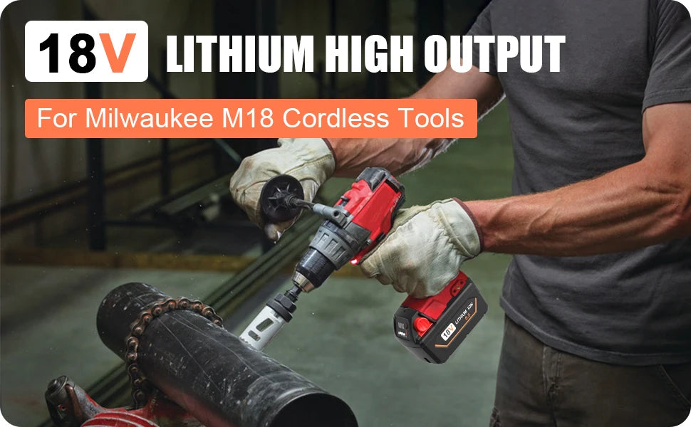 18V 6.5/5.5Ah For Milwaukee M18 Battery Rechargeable Milwaukee Lithium Battery 48-11-1860 48-11-1850 48-11-1840 48-11-1820