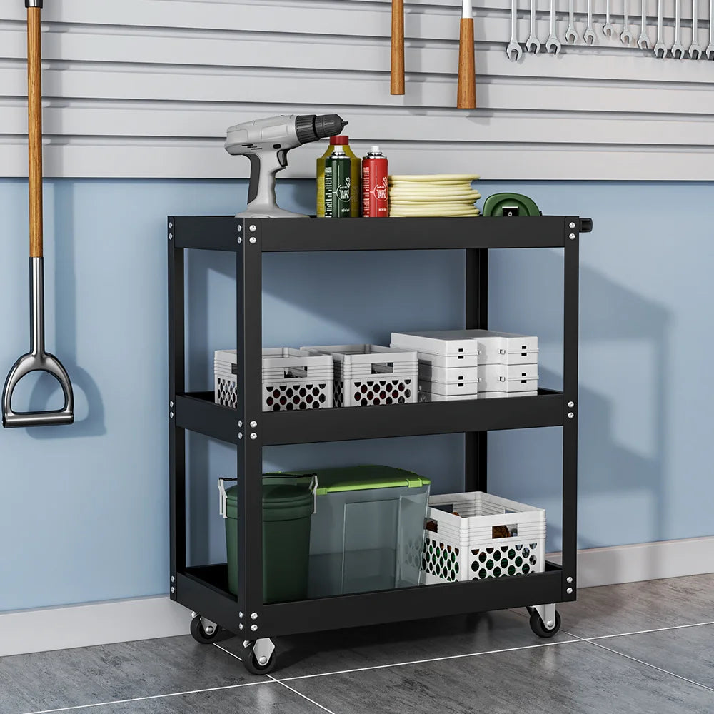 Livingandhome 3 Tier Rolling Tool Cart Storage Organizer