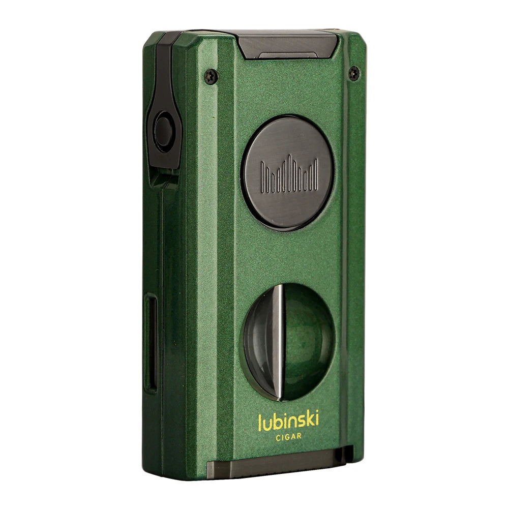 LUBINSKI Cigar Lighter Gas Torch Jet Blue Flame Lighters Smoking Cutter Cigar Accessories Cigar Tool