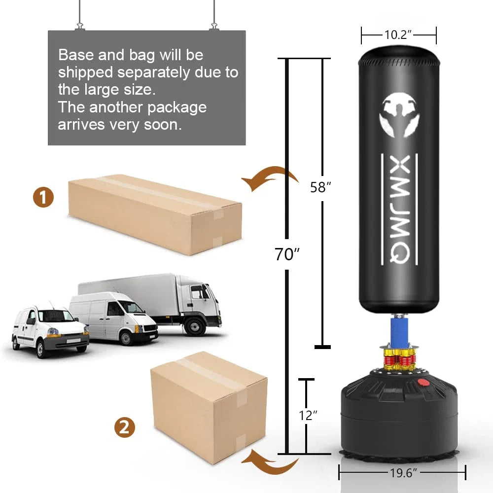 Standing boxing post, punching bag with gloves, home fighting training sandbag, boxing bag with suction cup, gift for men