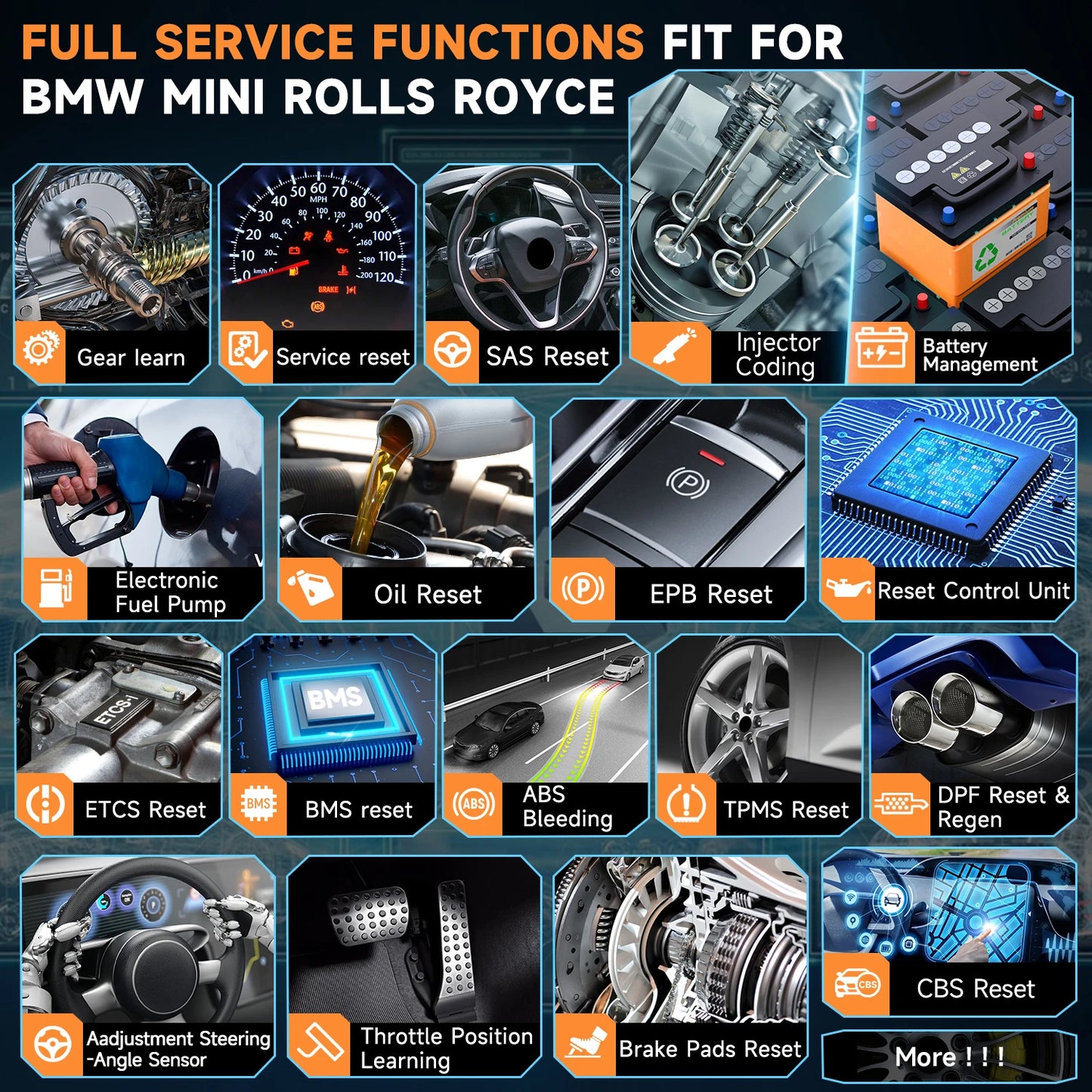 Autophix 7910 OBD2 Diagnostic Tool For BMW For Rolls Royce for Mini Oil Airbag Battery Reset Car OBD 2 Scanner All System