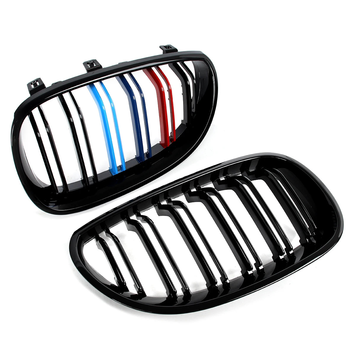 MAGICKIT Gloss Black M Color Front Kidney Grille Grill For 2003-10 BMW E60 E61 525i 535i
